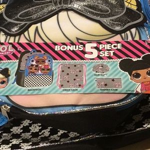 NWT LoL5 piece Set Back pack